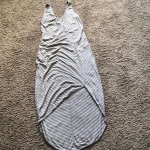 Athlete grey and white striped dress